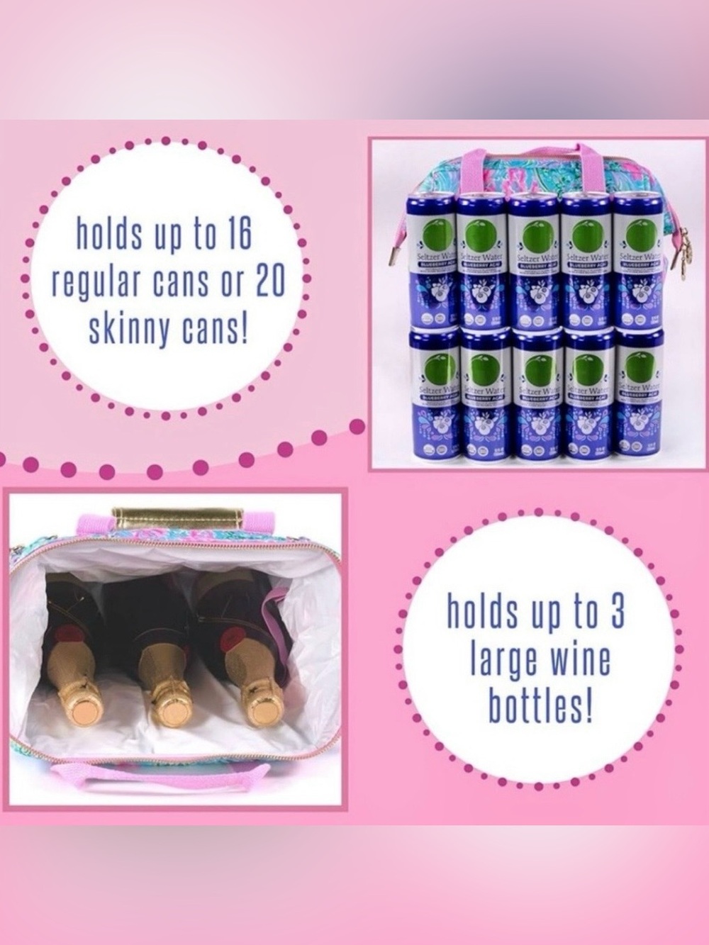 Lilly Pulitzer Insulted Backpack Cooler Tote - Picture 7 of 14